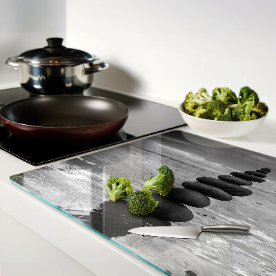 Tabla para cortar Piedras de playa en blanco y negro