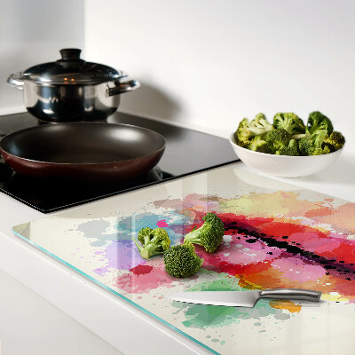 Tabla de cortar Labios en manchas de colores