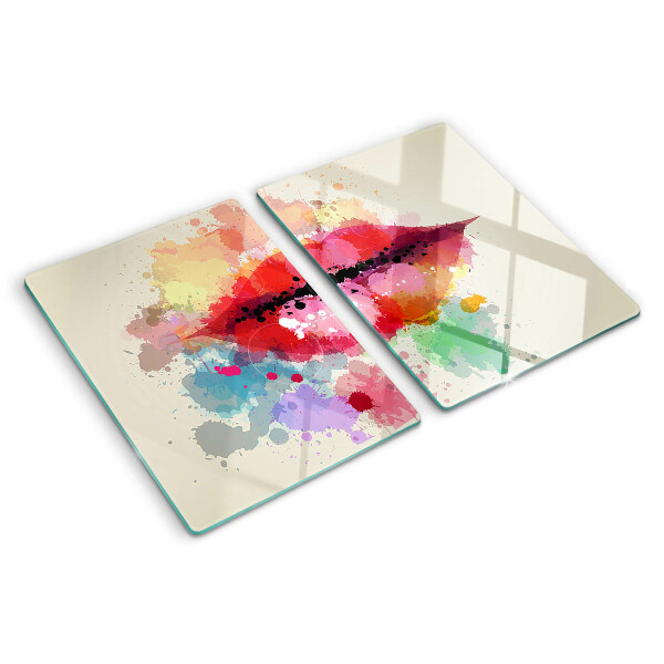 Tabla de cortar Labios en manchas de colores