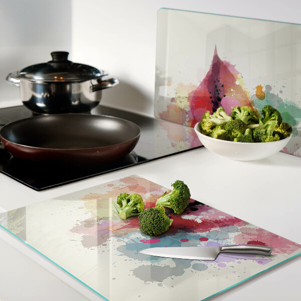 Tabla de cortar Labios en manchas de colores