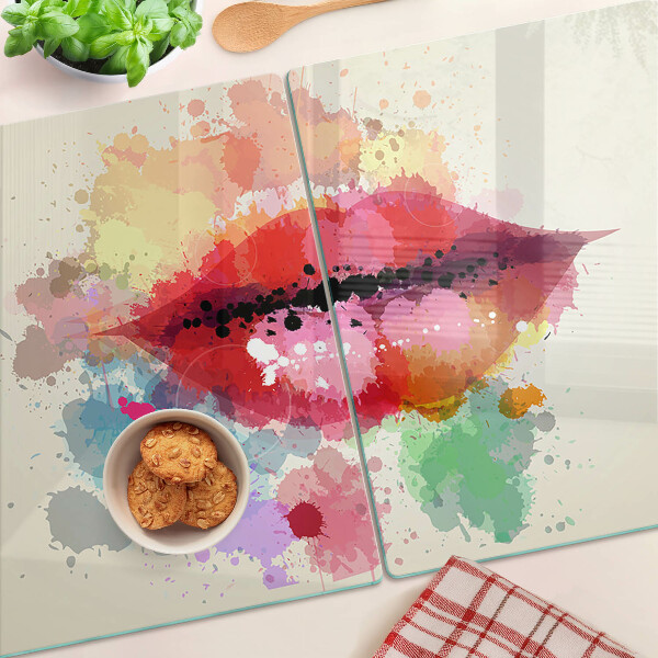 Tabla de cortar Labios en manchas de colores