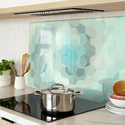 Tabla para cortar Formas geométricas en tonos azules