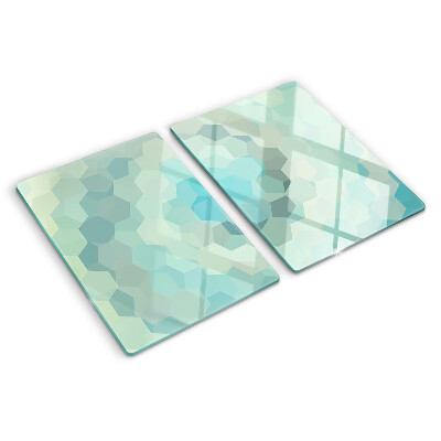 Tabla para cortar Formas geométricas en tonos azules