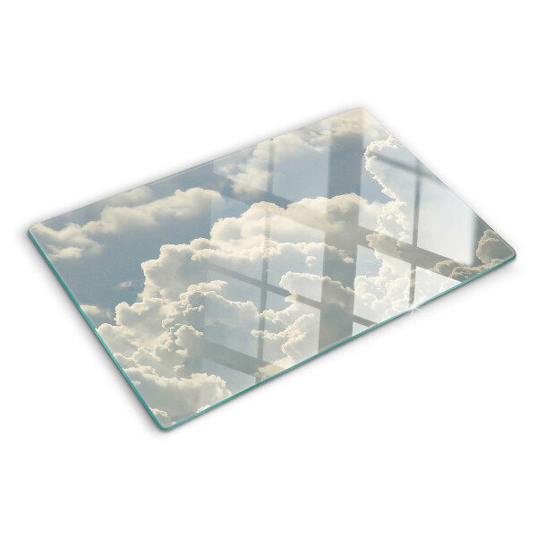 Tabla de cortar de cristal Nubes en el cielo