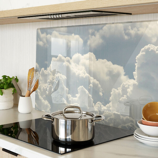 Tabla de cortar de cristal Nubes en el cielo