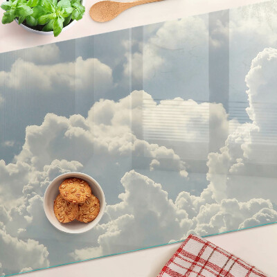 Tabla de cortar de cristal Nubes en el cielo
