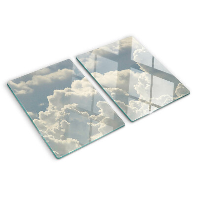 Tabla de cortar de cristal Nubes en el cielo
