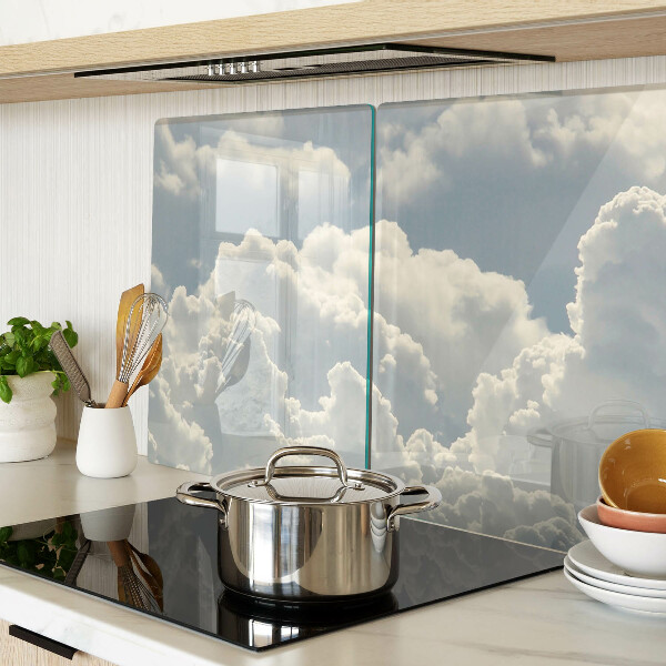 Tabla de cortar de cristal Nubes en el cielo