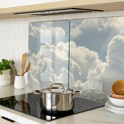 Tabla de cortar de cristal Nubes en el cielo