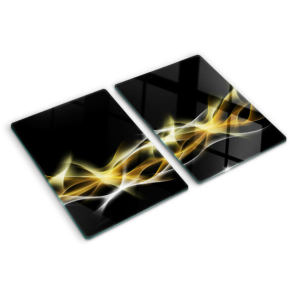Tabla de cortar Una ola de luz en tonos dorados.