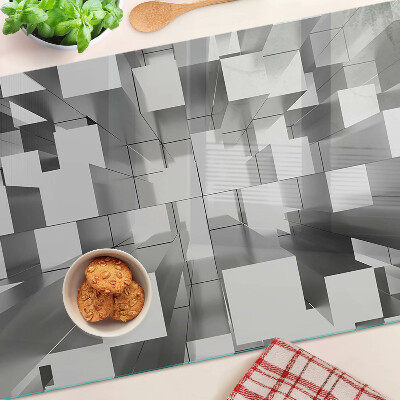 Tabla de cortar de cristal formas geométricas abstractas