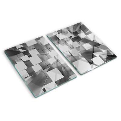 Tabla de cortar de cristal formas geométricas abstractas