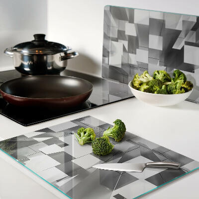 Tabla de cortar de cristal formas geométricas abstractas