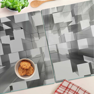 Tabla de cortar de cristal formas geométricas abstractas