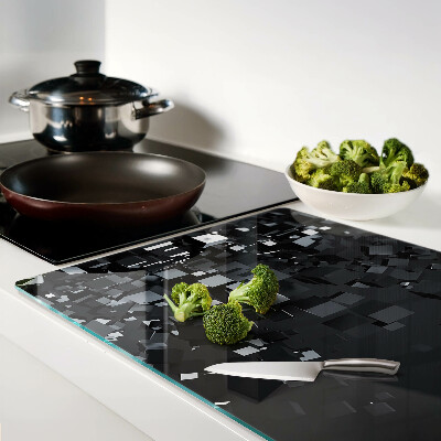 Tabla de cortar Cubos negros abstractos