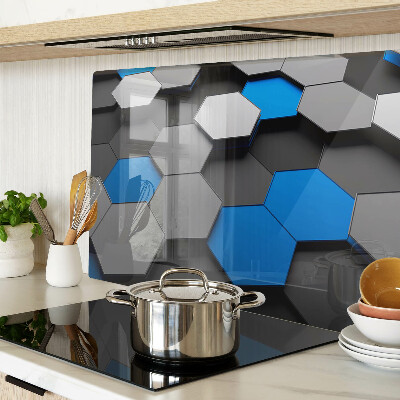 Tabla para cortar Patrones hexagonales en tonos azul grisáceo