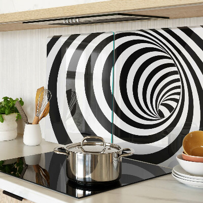 Tabla de cortar Motivo espiral en blanco y negro