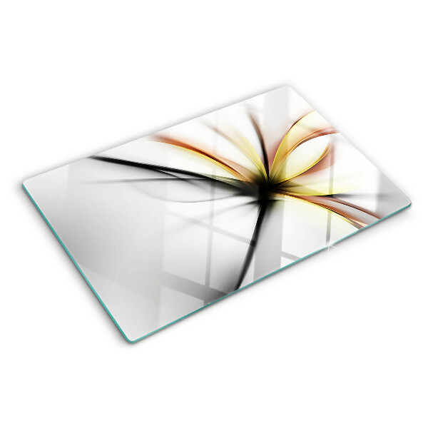Szklana deska do krojenia Kwiatowy abstrakt z dynamicznymi liniami