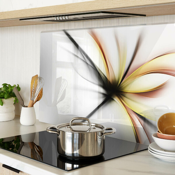 Szklana deska do krojenia Kwiatowy abstrakt z dynamicznymi liniami