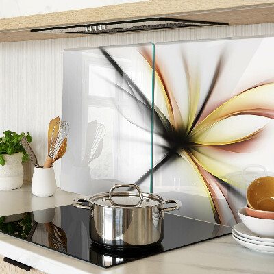 Tabla de cocina Abstracto floral con líneas dinámicas.