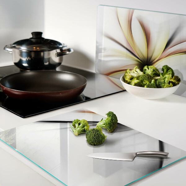 Szklana deska do krojenia Kwiatowy abstrakt z dynamicznymi liniami