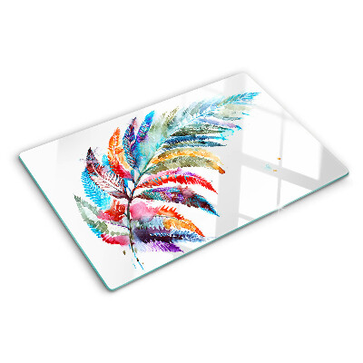 Tabla para cortar Hojas de helecho en colores del arco iris