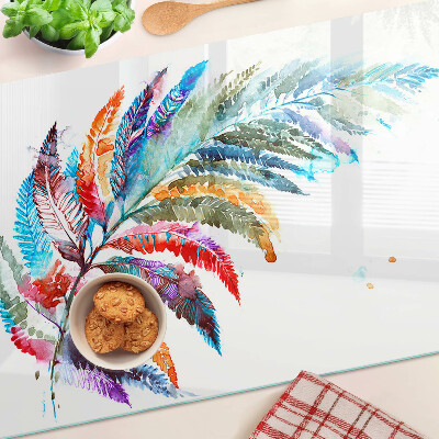 Tabla para cortar Hojas de helecho en colores del arco iris