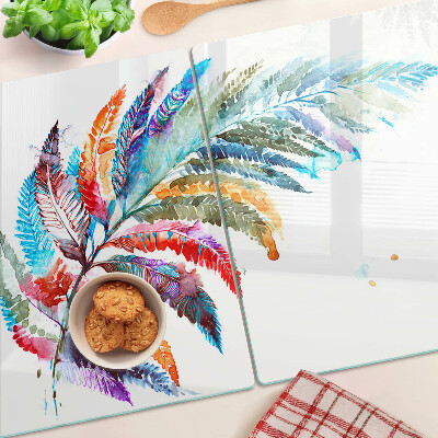 Tabla para cortar Hojas de helecho en colores del arco iris