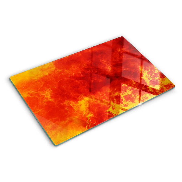 Tabla de cortar de cristal Fuego y llamas