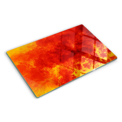 Tabla de cortar de cristal Fuego y llamas