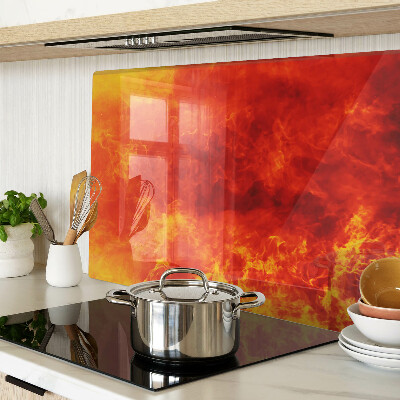 Tabla de cortar de cristal Fuego y llamas