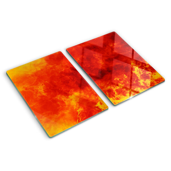 Tabla de cortar de cristal Fuego y llamas