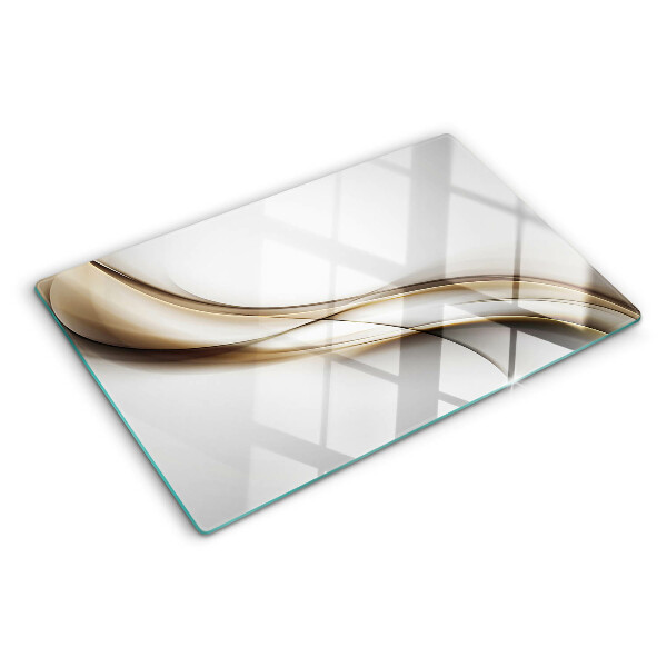 Tabla de cortar de cristal Ondas en tonos beige