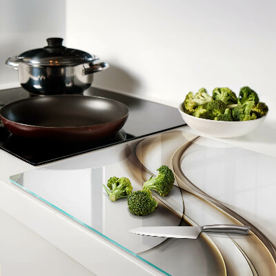 Tabla de cortar de cristal Ondas en tonos beige