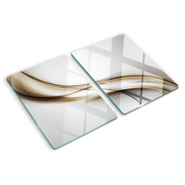 Tabla de cortar de cristal Ondas en tonos beige