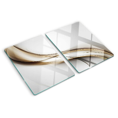 Tabla de cortar de cristal Ondas en tonos beige