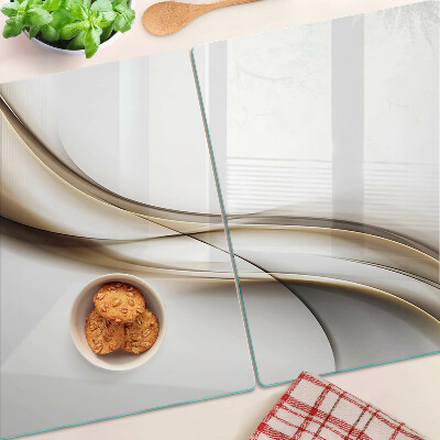 Tabla de cortar de cristal Ondas en tonos beige
