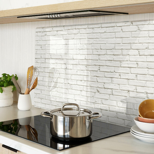 Szklana deska do krojenia Ceglana ściana w kolorze białym