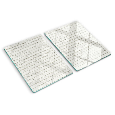 Tabla de cortar pared de ladrillo blanco