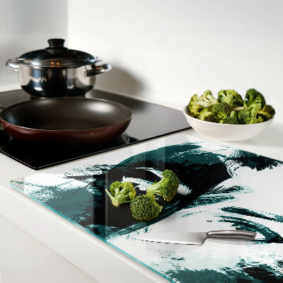 Szklana deska kuchenna Portret w stylu abstrakcyjnym