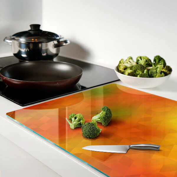 Tabla de cortar Geometría en tonos naranja