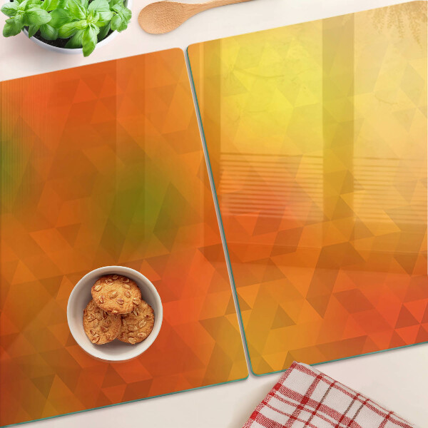 Tabla de cortar Geometría en tonos naranja