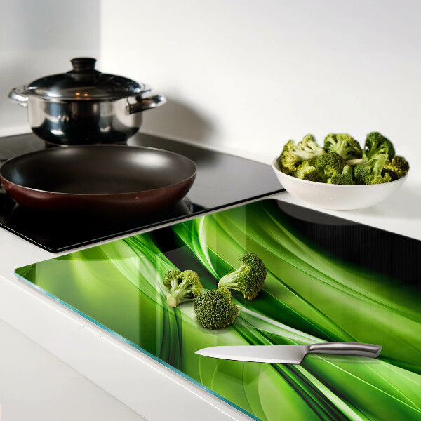 Tabla de cocina Ondas abstractas verdes