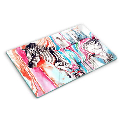 Tabla para cortar Cebra en rayas de colores