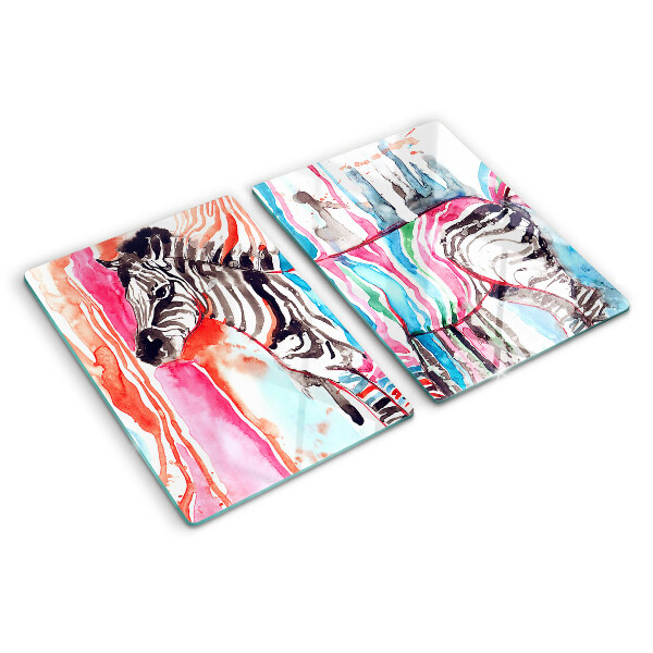 Tabla para cortar Cebra en rayas de colores