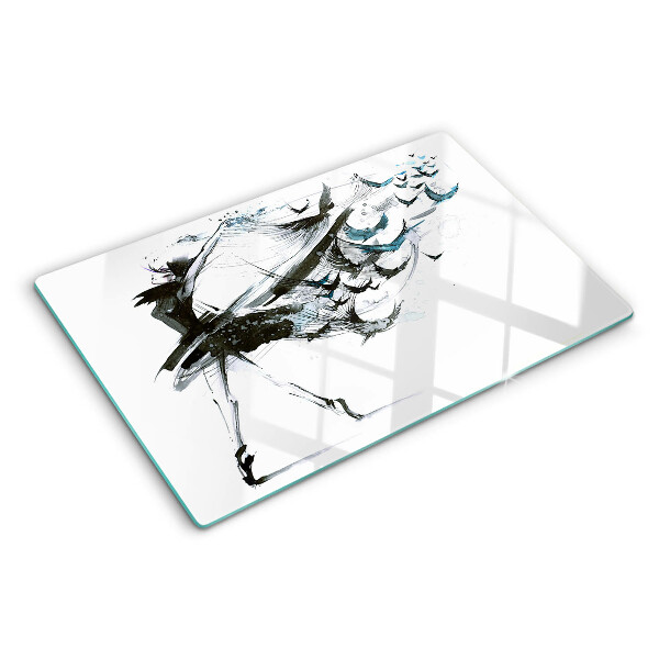 Tabla de cortar de cristal Danza alada