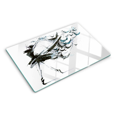 Tabla de cortar de cristal Danza alada