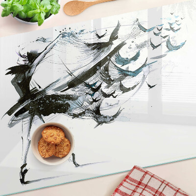 Tabla de cortar de cristal Danza alada