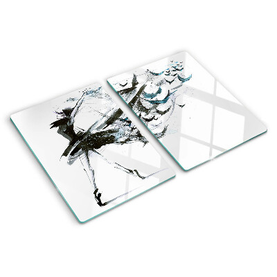 Tabla de cortar de cristal Danza alada