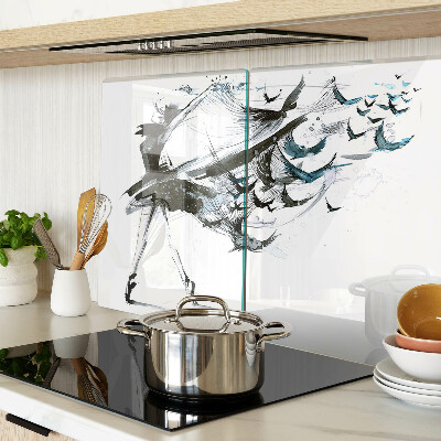 Tabla de cortar de cristal Danza alada